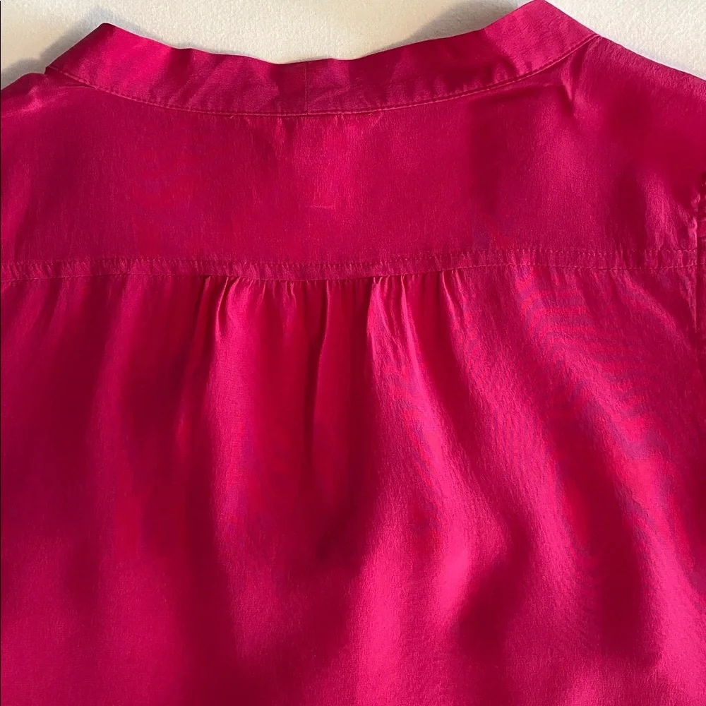 Lilly Pulitzer Raleigh Fuchsia Sleeveless Kitty Bow Blouse in Kissy Pink Small - Picture 12 of 16